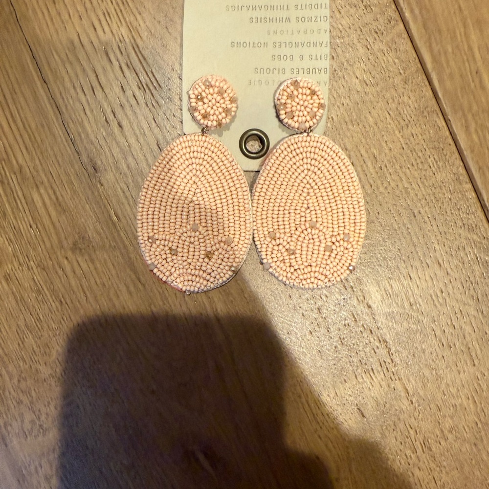 Elegant Pink Beaded Earrings